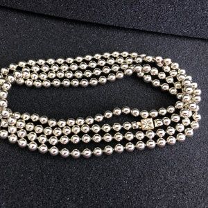 Vintage Monet ball chain necklace Gold tone